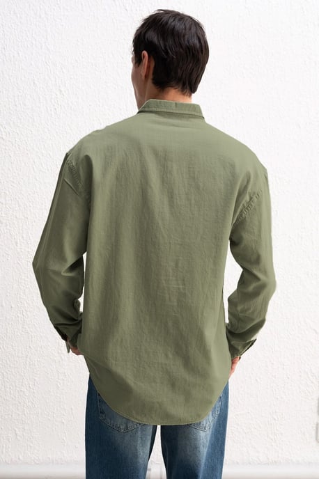 Baumwoll Übergröße Hemdbluse - Image 2