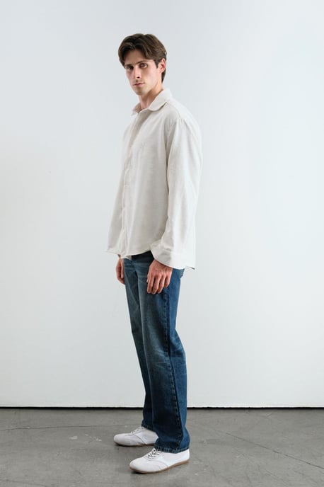 Giesto Oversized Samtshirt - Weiß - Image 3
