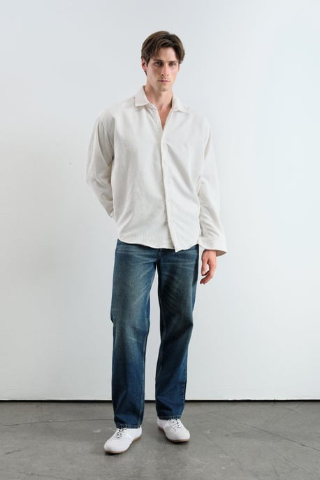 Giesto Oversized Samtshirt - Weiß - Image 4