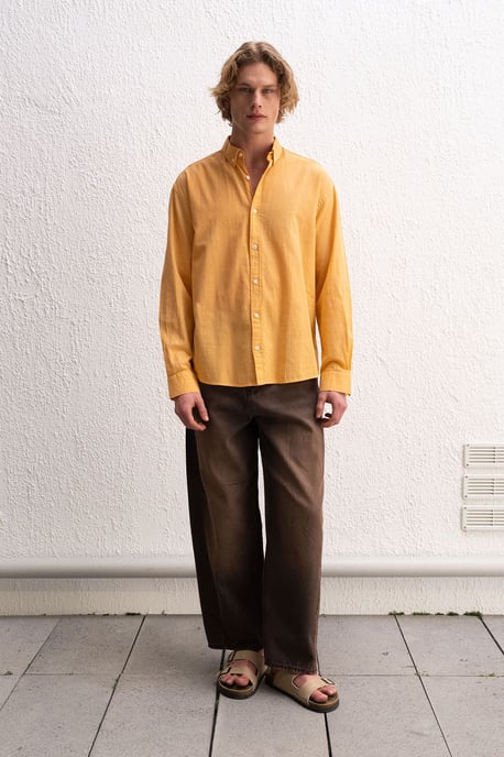 Baumwoll Übergröße Hemdbluse - Image 3