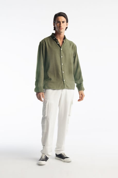 Oversized Button-Up Langarmhemd - Image 3
