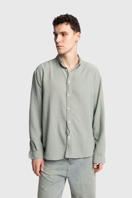 Übergrößiges Button-Up Langarmhemd - Image 1
