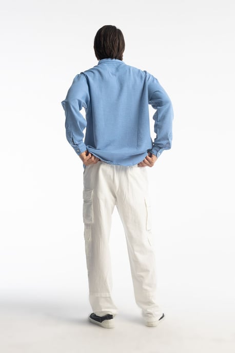 Übergroßes Button-Down Langarmhemd - Image 3