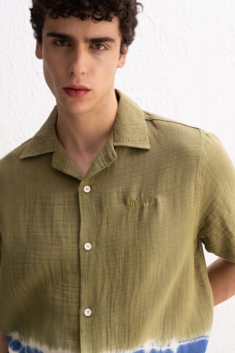 T-Shirt mit kurzen Ärmeln in Batik-Optik - Image 4