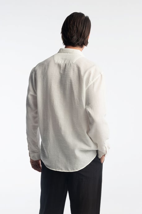 Übergroßes Button-Down Langarmhemd - Image 4