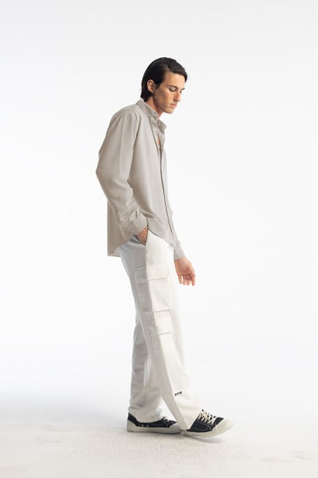 Übergroßes Button-Up Langarmhemd - Image 4