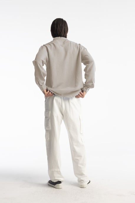 Übergroßes Button-Up Langarmhemd - Image 5