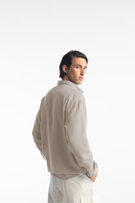 Übergroßes Button-Up Langarmhemd - Image 6
