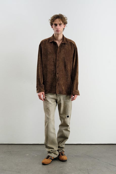 Übergroßes Samtshirt - Image 1