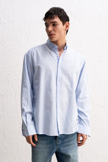 Baumwoll Übergröße Hemdbluse - Image 2