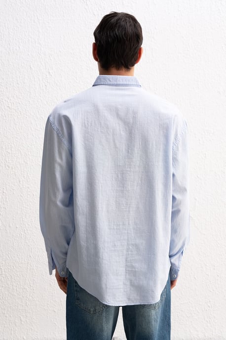 Baumwoll Übergröße Hemdbluse - Image 3