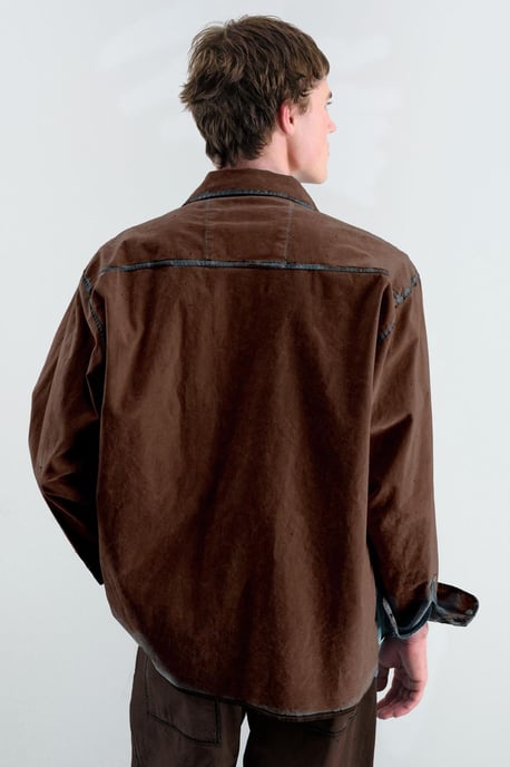 Strukturiertes Button-Down Langarmhemd - Image 3
