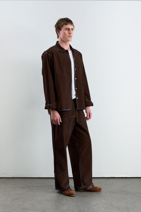 Strukturiertes Button-Down Langarmhemd - Image 4