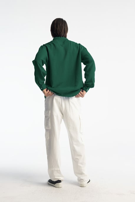 Übergroßes Button-Down Langarmhemd - Image 5