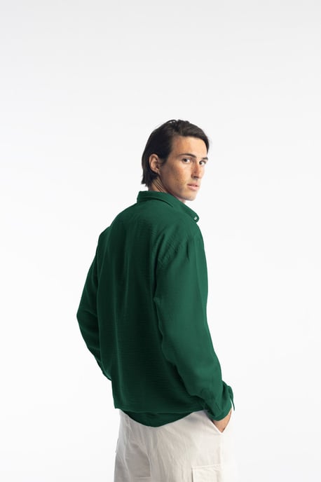 Übergroßes Button-Down Langarmhemd - Image 6