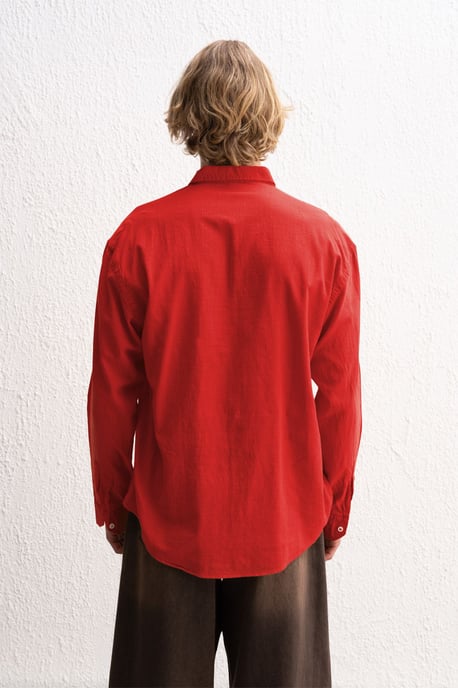 Baumwoll Übergröße Hemdbluse - Image 2