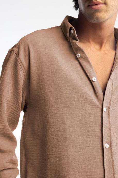 Übergroßes Button-Down Langarmhemd - Image 3