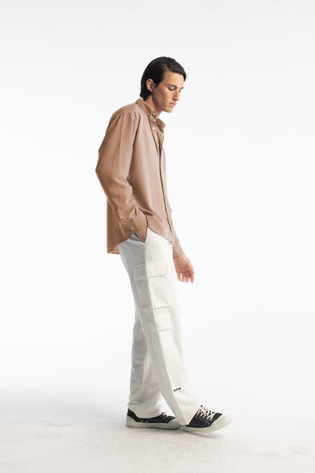 Übergroßes Button-Down Langarmhemd - Image 4