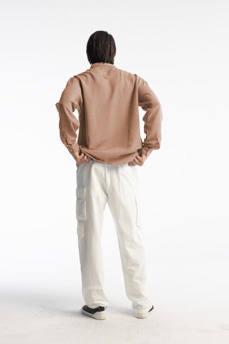 Übergroßes Button-Down Langarmhemd - Image 5