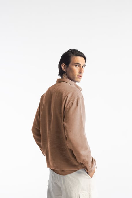 Übergroßes Button-Down Langarmhemd - Image 6
