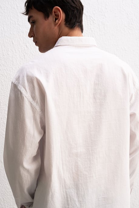 Baumwoll Übergröße Hemdbluse - Image 3