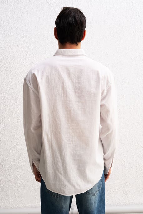 Baumwoll Übergröße Hemdbluse - Image 4