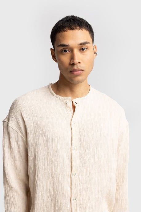 Texturiertes Langarm-Shirt mit Rundhalsausschnitt - Image 1