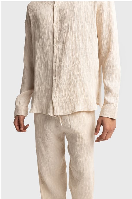 Texturiertes Langarm-Shirt mit Rundhalsausschnitt - Image 2