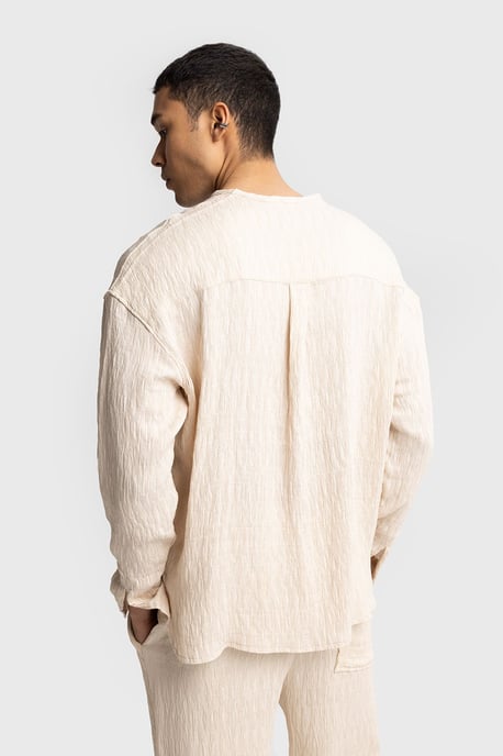 Texturiertes Langarm-Shirt mit Rundhalsausschnitt - Image 3