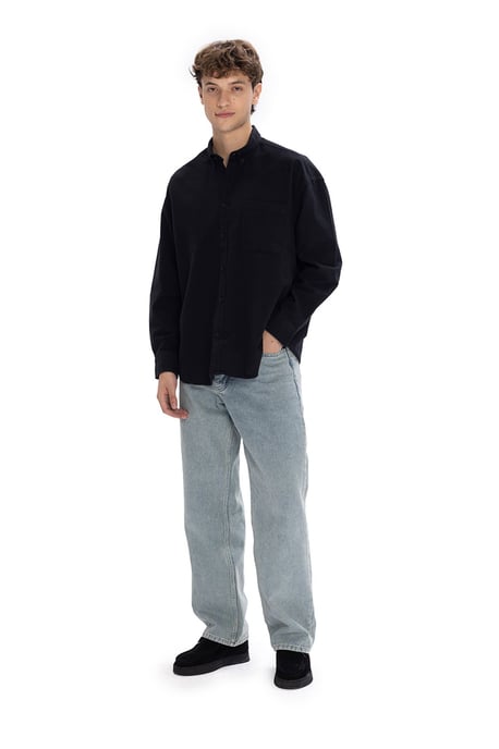 Knopfshirt mit langen Ärmeln - Image 1