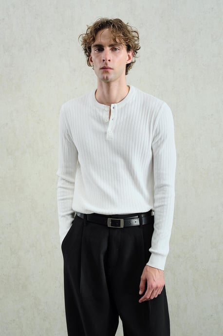 Slim Fit Langarmhemd mit Button-Down-Kragen - Image 1