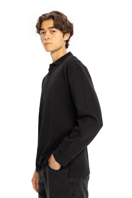 Regular Fit Polo-Kragen Knopf T-Shirt - Image 3
