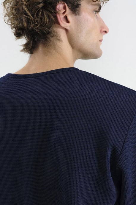 Langarm-T-Shirt mit Knopfkragen - Image 5