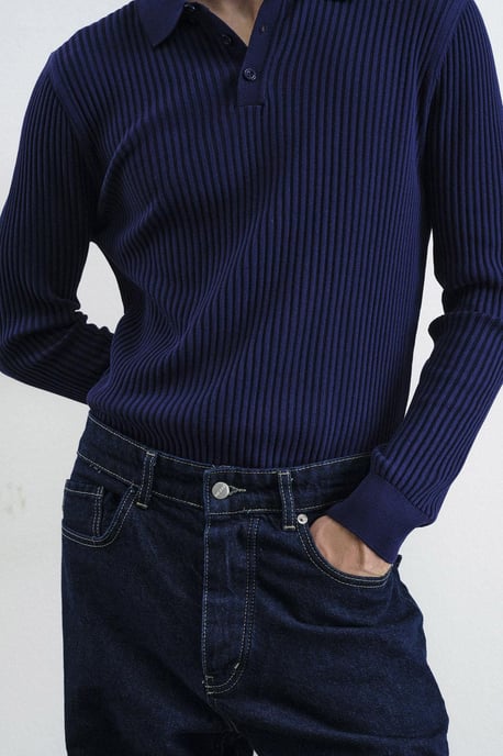 Slim Fit Poloshirt mit Stehkragen - Image 5
