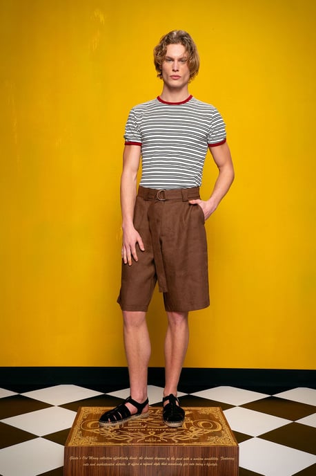 Slim Fit Gestreiftes Rundhals-T-Shirt - Image 3