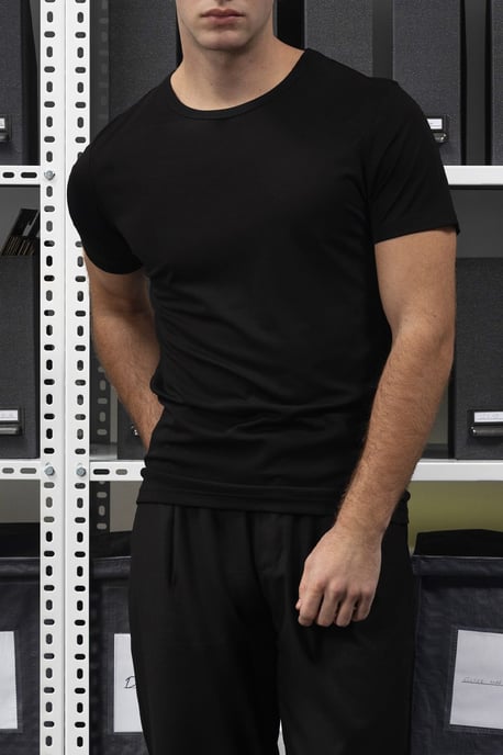Slim Fit Rundhals Baumwoll-T-Shirt - Image 2