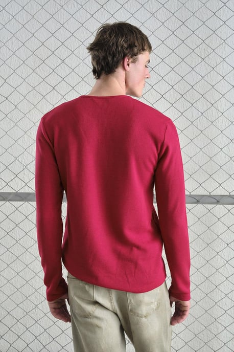 Komfort Fit Langarm Button-Down T-Shirt - Image 3