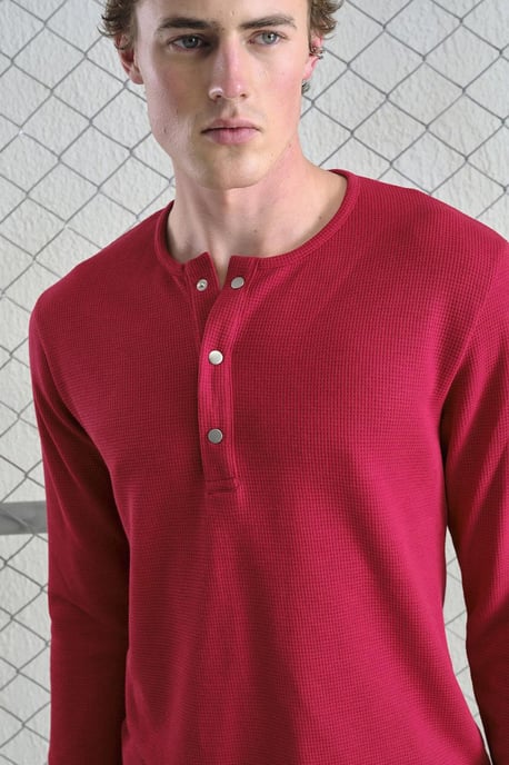 Komfort Fit Langarm Button-Down T-Shirt - Image 5