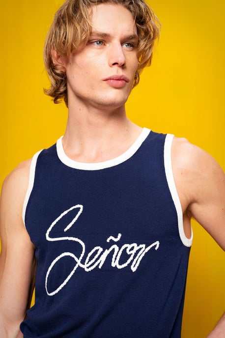 Slim Fit Ärmelloses Rundhals Baumwoll-T-Shirt - Image 4