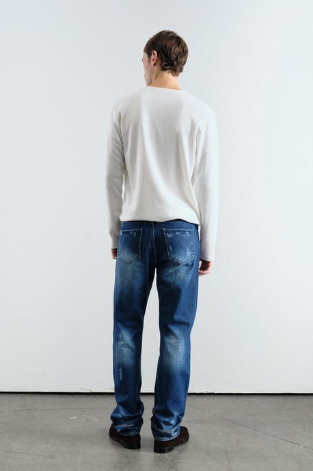 Slim Fit Button-Kragen Langarm-T-Shirt - Image 2