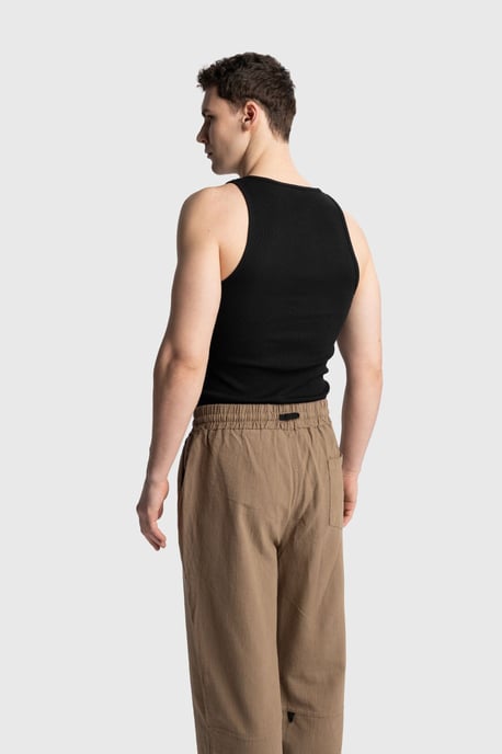 Figurbetontes ärmelloses U-Ausschnitt T-Shirt - Image 3