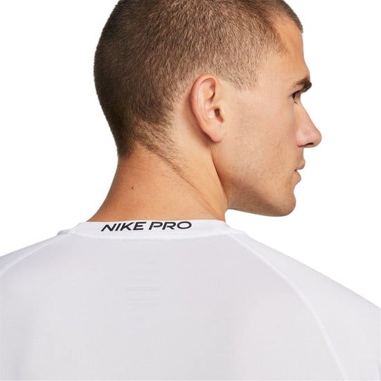 Nike - "Pro" Base Layer Oberteil für Herren, Athletisch (Weiß/Schwarz) - Image 3
