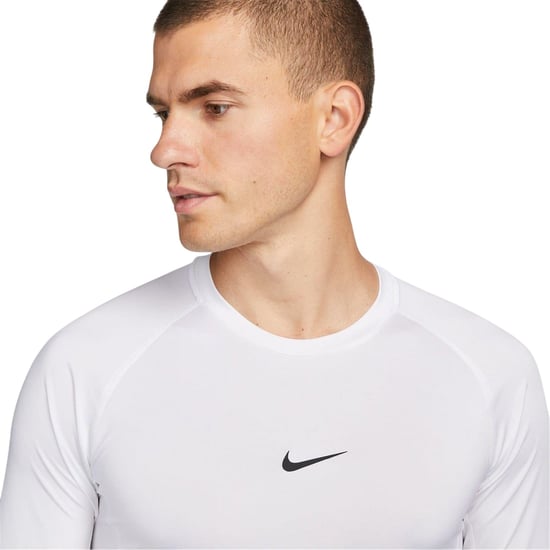 Nike - "Pro" Base Layer Oberteil für Herren, Athletisch (Weiß/Schwarz) - Image 5