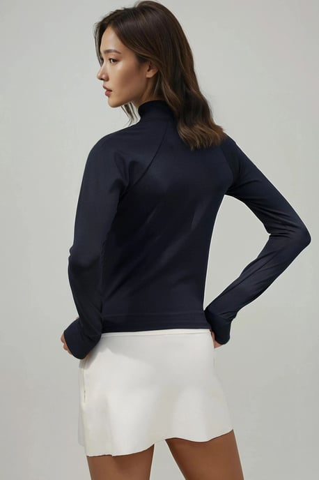 Figurbetontes Strick-Turtleneck Aktivtop - Image 5