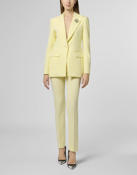 Wool Fitted Single-Breasted Blazer - Image 4