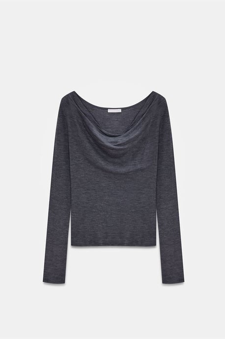 Taillierte Wollstrick-Bluse mit Rollkragen - Image 5