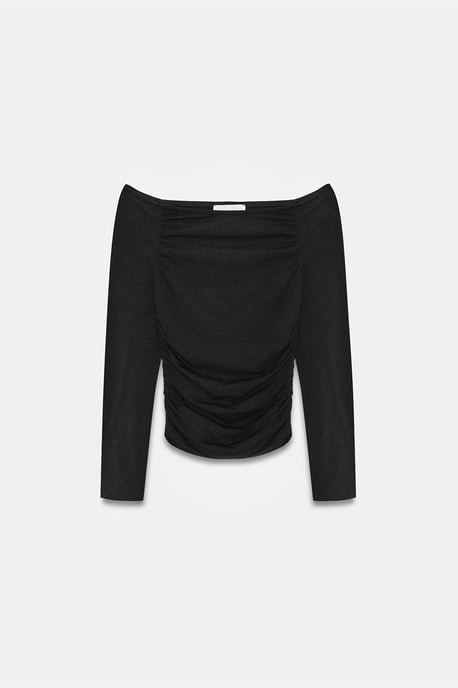 Schulterfreie Slim Fit Strickbluse - Image 6
