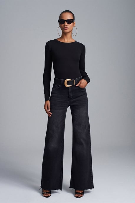 Slim Fit Rundhals-Jersey-Body - Image 3