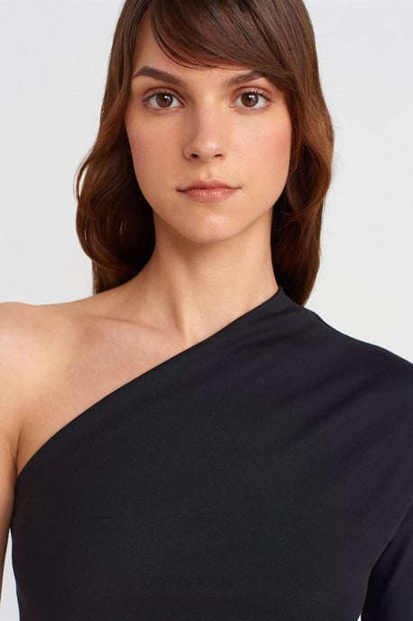 Schulterfreies Cut-out Slim-Fit Bluse - Image 3