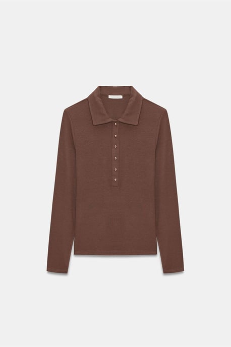 Damen Slim-Fit Polo-Bluse - Image 5